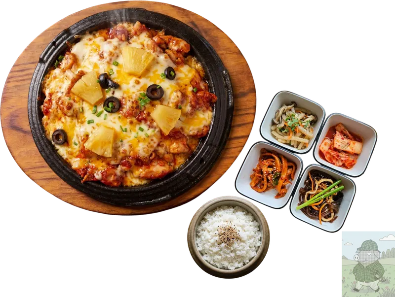 Bapsang - Stir Fried Chicken Bulgogi with Cheese